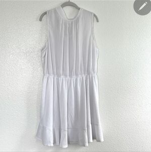White Birch Ruffle Mini dress 3x